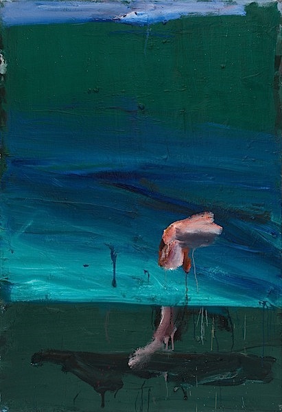 Sebastian Hosu: outscape 3, 2017, oil on canvas, 190 x 130 cm 


